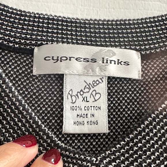 Men's Black White Cable V-Neck Sweater Vest Preppy Academia Vintage 1990s XL - Picture 3 of 6